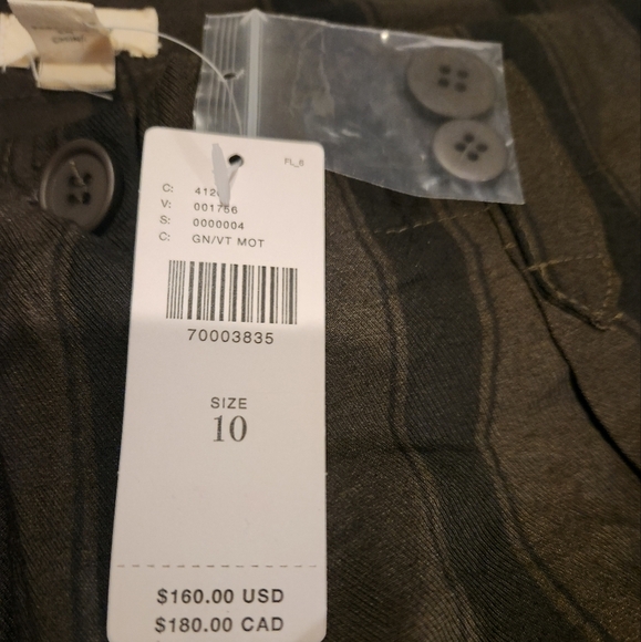 NWT Anthropologie x Tiny Green Pleated Fairfax Pants w/ Side Slant Pockets SZ 10 - Picture 8 of 10